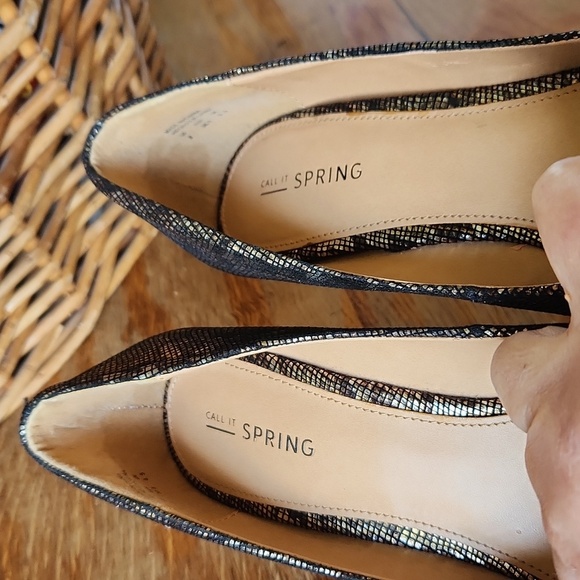 Python Golden Silver Metallic Wedge Heel sz 7 - Picture 7 of 14